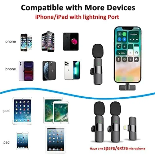 Professional Wireless Lavalier Lapel Microphone for iPhone, iPad - Image 5