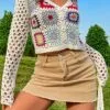 Floral Crochet Cropped Cardigans - Image 3